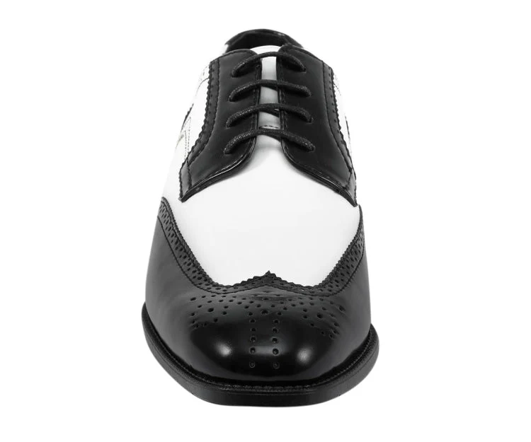 Bolano Elwyn Men’s Black & White Leather Derby Shoes – Classic Two-Tone Craft with Clean Modern Dress Style - Image 5