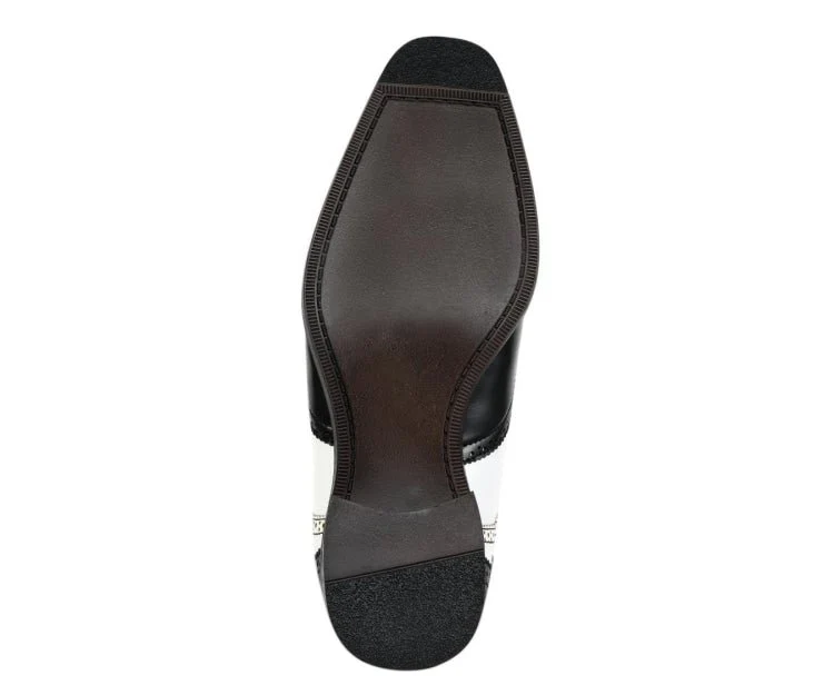 Bolano Elwyn Men’s Black & White Leather Derby Shoes – Classic Two-Tone Craft with Clean Modern Dress Style - Image 7