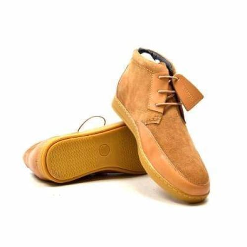 British Walkers Birmingham Bally Style Men's Cognac Tan Suede High Tops - Image 8