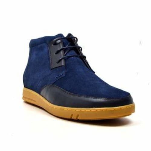 British Walkers Birmingham Bally Style Men's Navy Blue Suede High Tops - Image 3