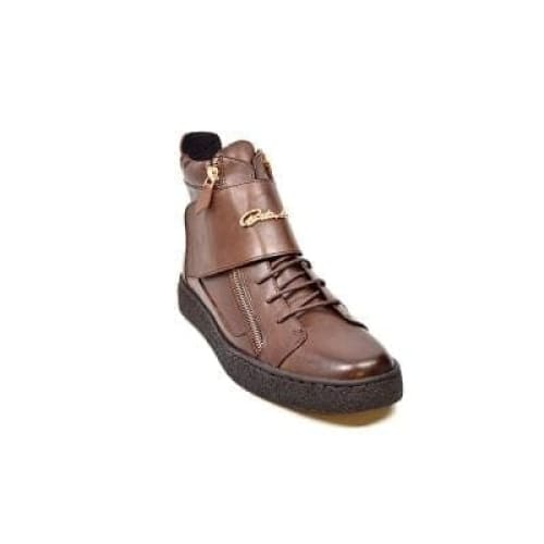 British Walkers Empire Men’s Brown Leather Crepe-Sole High-Top Boots – Handcrafted Classic of Rich Color and Modern British Style - Image 3