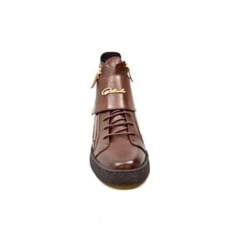 British Walkers Empire Men’s Brown Leather Crepe-Sole High-Top Boots – Handcrafted Classic of Rich Color and Modern British Style - Image 4