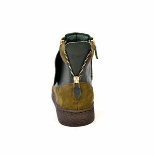British Walkers Empire Men’s Green Leather Crepe-Sole High-Top Boots – Handcrafted Blend of Modern Style and Classic British Craft - Image 6