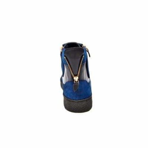 British Walkers Empire Men’s Navy Blue Leather Crepe-Sole High-Top Boots – Handcrafted Classic with Modern British Edge - Image 3