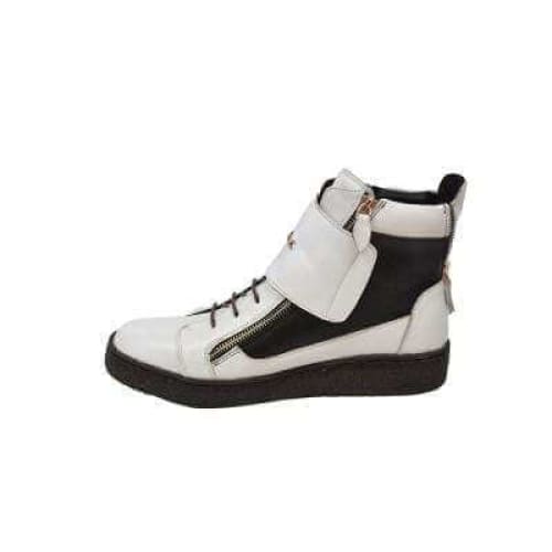 British Walkers Empire Men’s White & Black Leather Crepe-Sole High-Top Boots – Handcrafted Two-Tone Classic with Bold British Style - Image 7