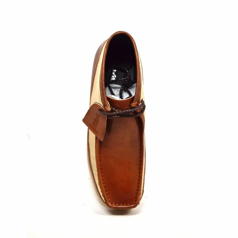 British Walkers Walker 100 – Cognac & Gold Leather Men’s Chukka Boot | Opulent Two-Tone Craft with Timeless British Prestige - Image 5