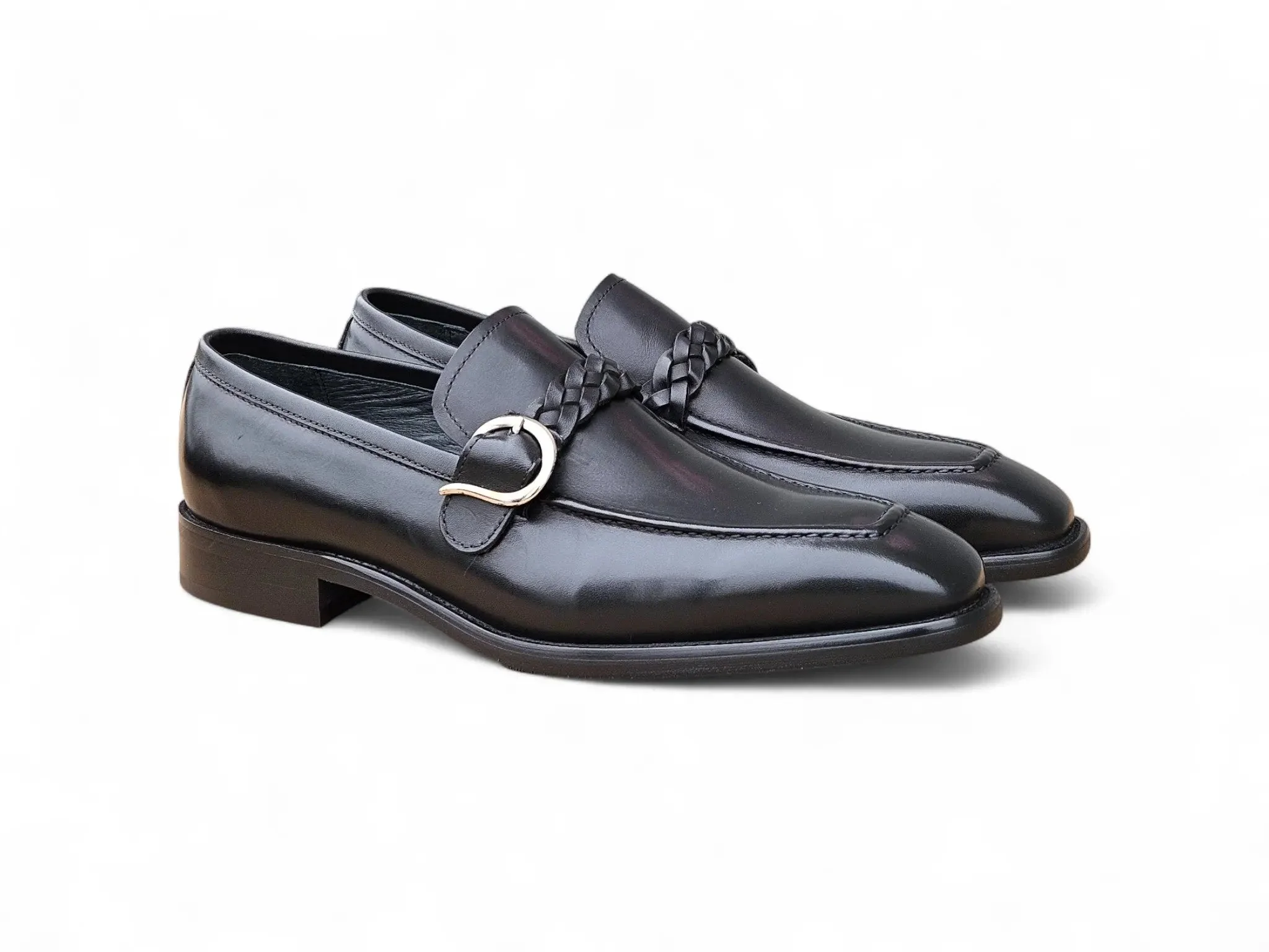Carrucci Shoes Braided Bit Loafer Men's Leather Ks509-46 - Image 6