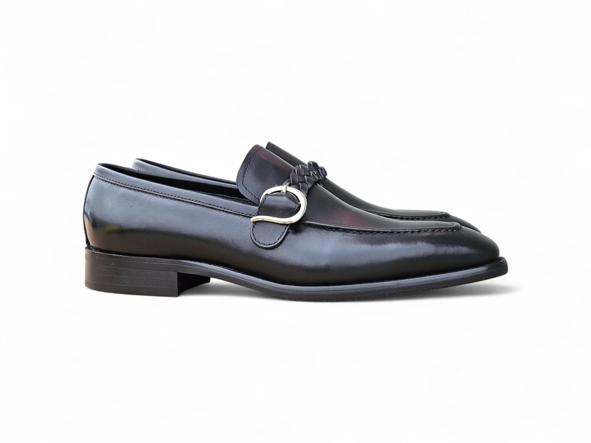 Carrucci Shoes Braided Bit Loafer Men's Leather Ks509-46 - Image 7