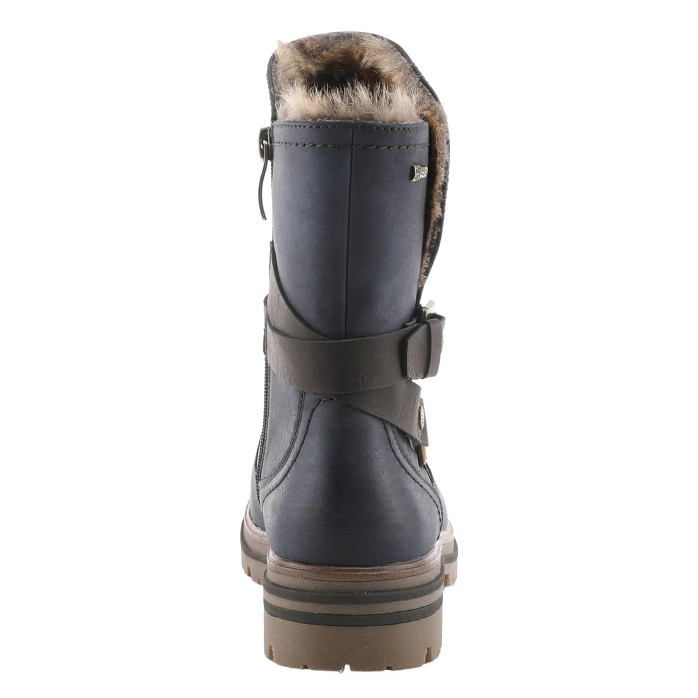 Spring Step Shoes Francala Women's Moto Chic Leather and Fur Boots - Image 18