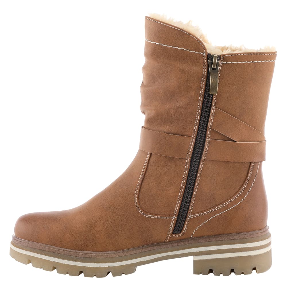 Spring Step Shoes Francala Women's Moto Chic Leather and Fur Boots - Image 9