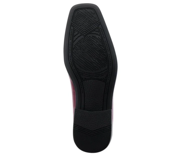 Viotti 179 Burgundy Men’s Patent Leather Derby Shoes - Image 6